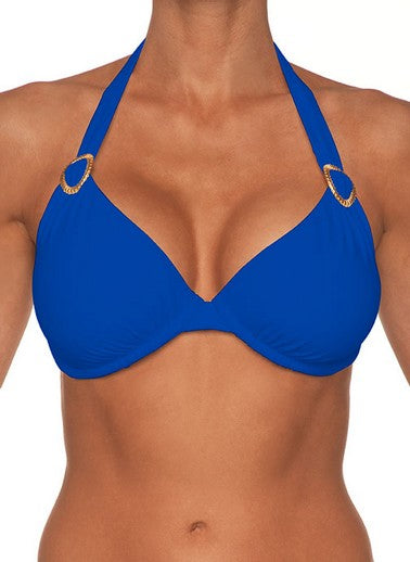 Azul F722 Underwire Halter Bikini Top - D Cup Support for Women | Perfect for Beach, Pool & Summer Vacations