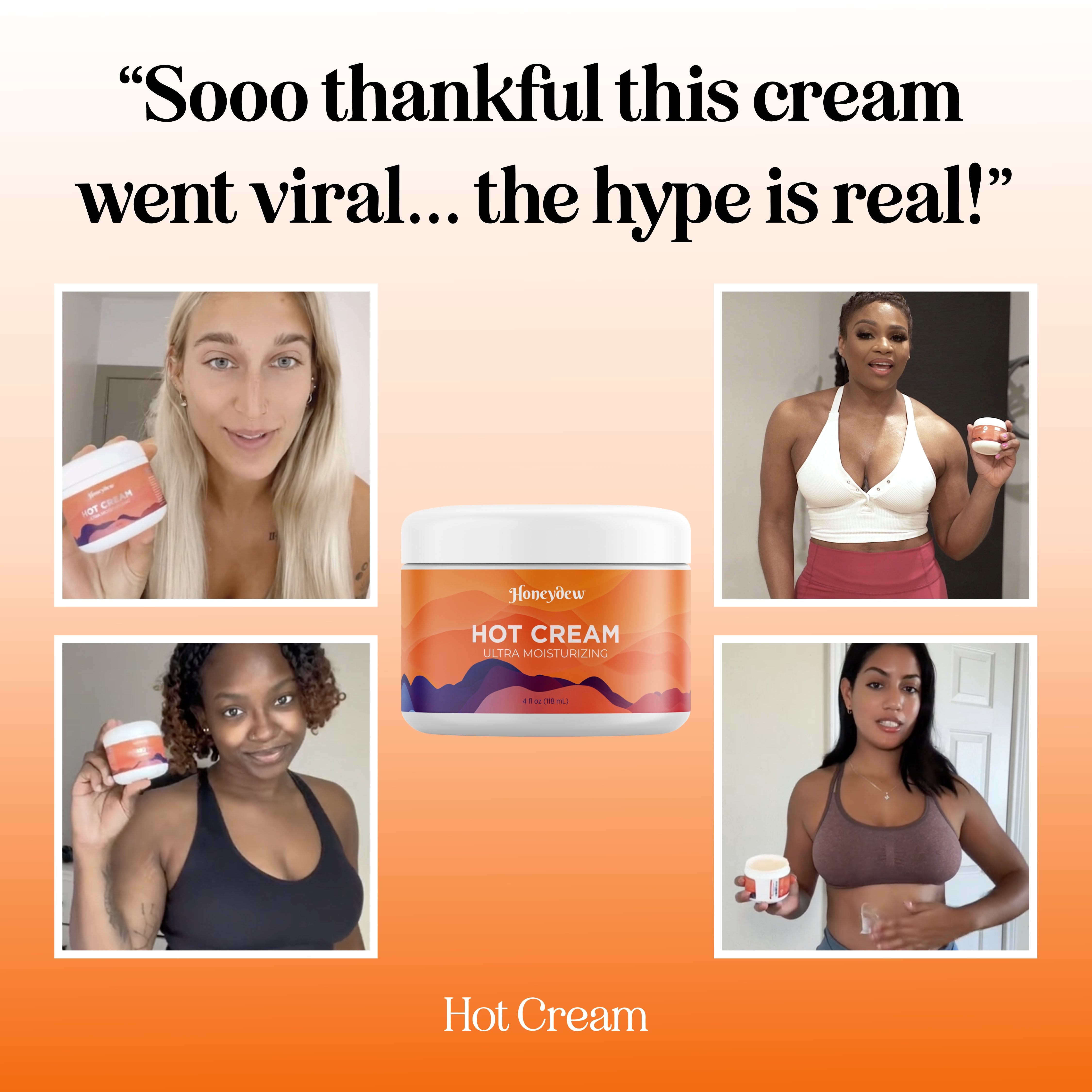 Honeydew Hot Cream - Moisturizing & Nourishing Skin Care for Dry & Sensitive Skin | Perfect for Nighttime Use & Winter Hydration