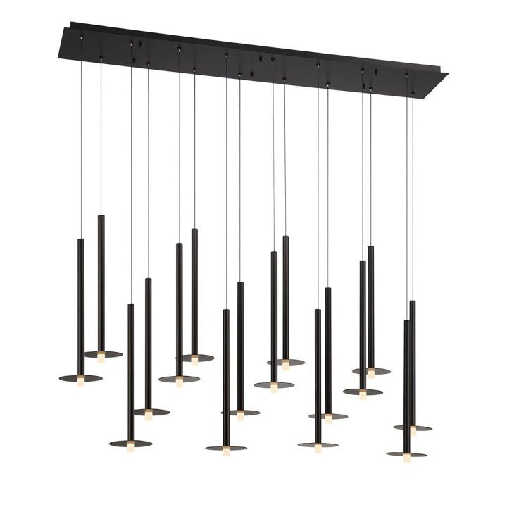 Ursula Linear LED Chandelier - Modern 6-Light Fixture for Dining Room, Kitchen Island & Bedroom Lighting | Energy Efficient Dimmable Hanging Light