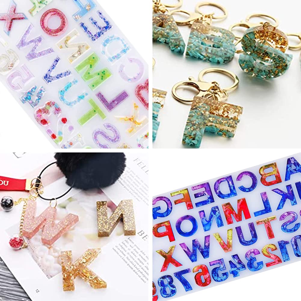 Backward Alphabet Silicone Molds for Resin Casting - DIY Letter Molds for Keychains, Jewelry & Home Decor - Perfect for Crafting Personalized Gifts & Resin Art Projects