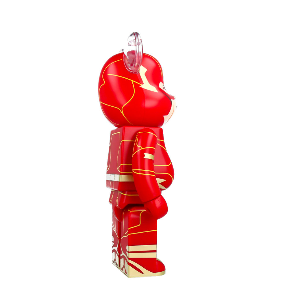 400% Bearbrick The Flash Collectible Figure - DC Comics Superhero Vinyl Art Toy for Display & Collection - Perfect for Home Decor, Office Display, and Gift for Superhero Fans