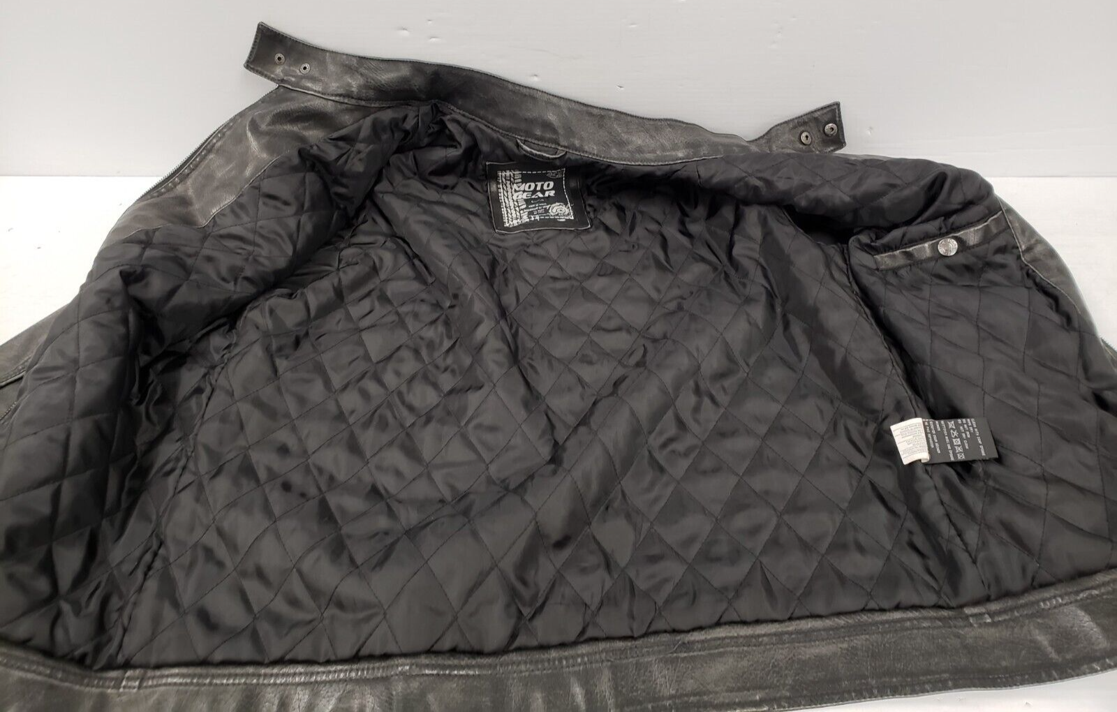 MotoGear Genuine Leather Jacket for Men - Size Large - Motorcycle Riding, Casual Wear & Outdoor Adventures