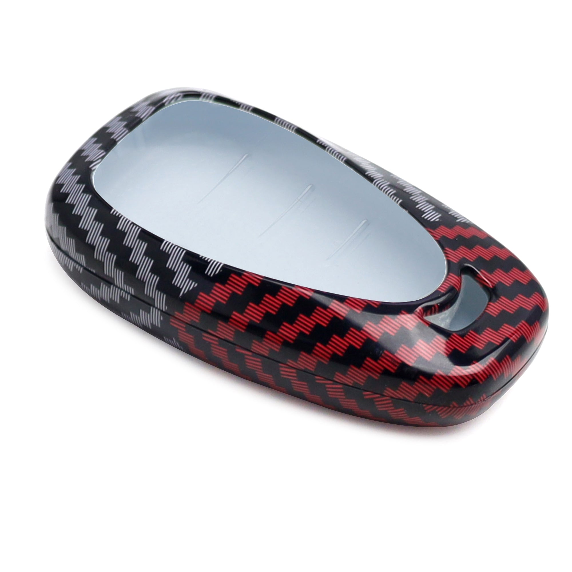 Black & Red Carbon Fiber Key Fob Cover Case for Chevy Camaro, Malibu, Cruze, Volt - Durable Protection & Stylish Upgrade for Car Keys (Perfect Gift for Car Enthusiasts)
