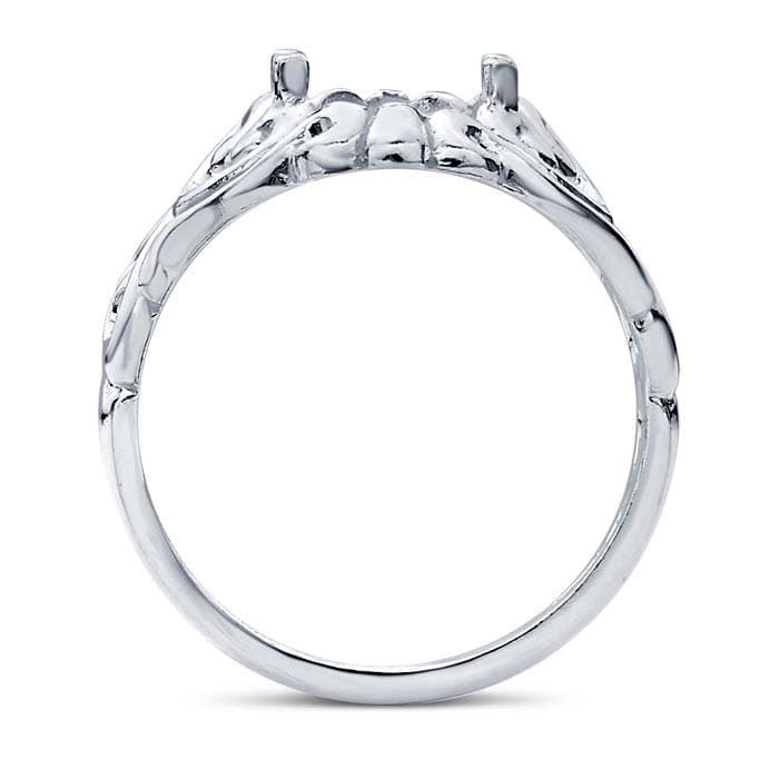 Sterling Silver 22x8mm Oval Cabochon Open Heart Scroll Ring Mounting - Size 8 Blank Cab Setting for Jewelry Making & DIY Crafts - Perfect for Pendants, Rings & Handmade Gifts