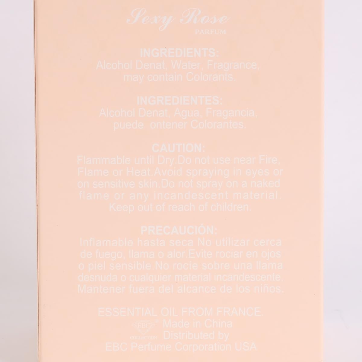Sexy Rose Pink Perfume for Women - Long Lasting Eau De Parfum Spray - 3.4 Fl Oz - Romantic Date & Evening Wear Fragrance