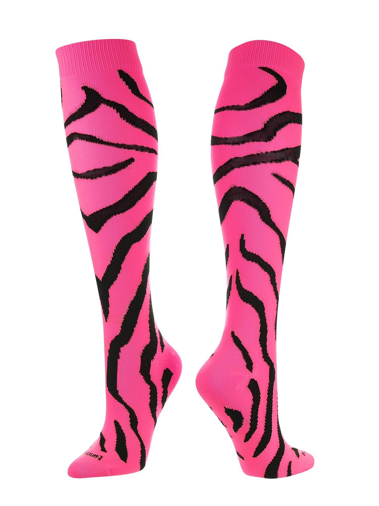 TCK Sports Krazisox Zebra Stripe Athletic Socks - Breathable Performance Socks for Running, Basketball & Gym Workouts - Fun Novelty Socks for Men & Women