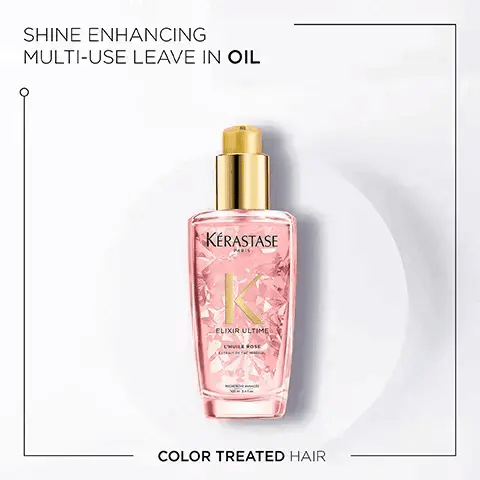 Kérastase Elixir Ultime Rose Hair Oil - Nourishing & Shine Enhancing Treatment for Dry, Damaged Hair - Perfect for Daily Use & Special Occasions