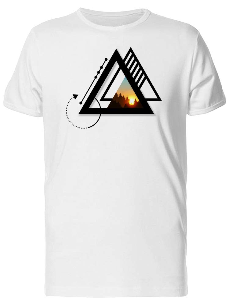 Smartprints Geometric Shapes & Landscape Graphic T-Shirt for Men - Stylish Casual Wear for Everyday Outfits & Street Fashion
