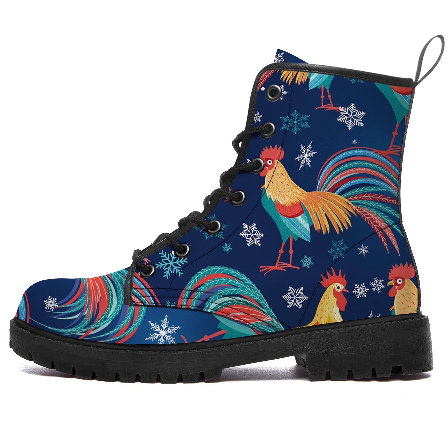 Waterproof Combat Boots for Women & Men - Round Toe Low Heel Lace Up Work Ankle Boots - Durable & Stylish for Outdoor, Hiking, and Everyday Wear