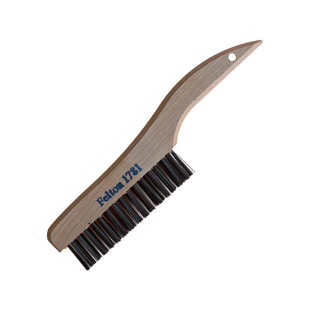 Heavy Duty Steel Wire Scratch Brush with Ergonomic Shoe Handle - Perfect for Cleaning Grills, Rust Removal & Surface Preparation