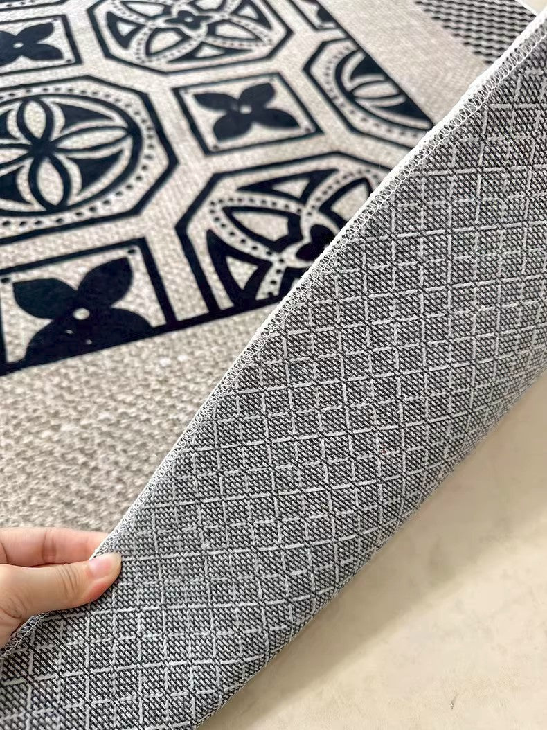 Abstract Contemporary Area Rugs - Mid Century Modern Living Room Carpet, Bedroom Rug, Office & Dining Room Floor Mat - Elegant Sofa Accent Rug for Home Decor