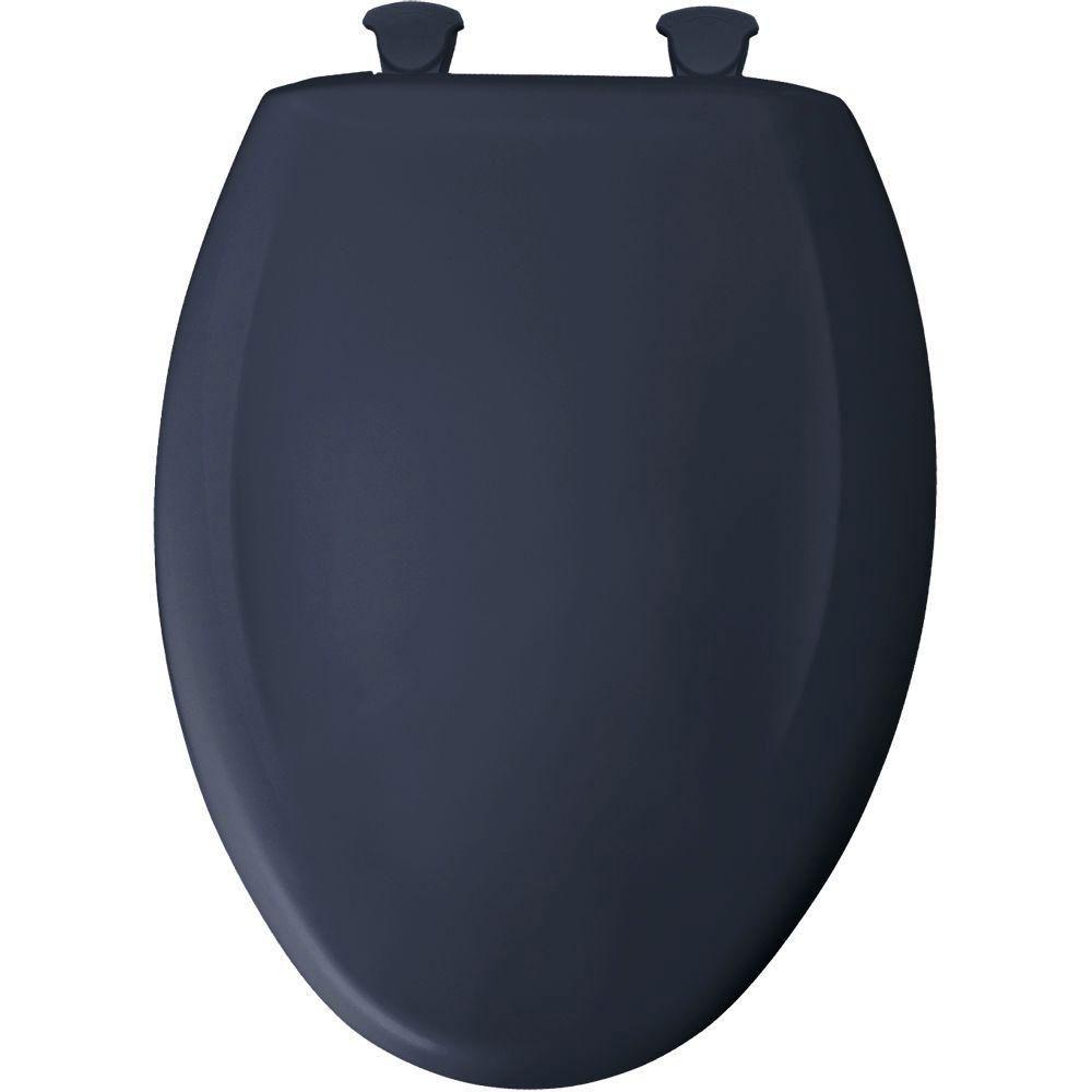 Bemis Slow Close Elongated Toilet Seat with STA-TITE Hinge - Rhapsody Blue 762492 | Durable & Quiet Bathroom Upgrade for Home or Office