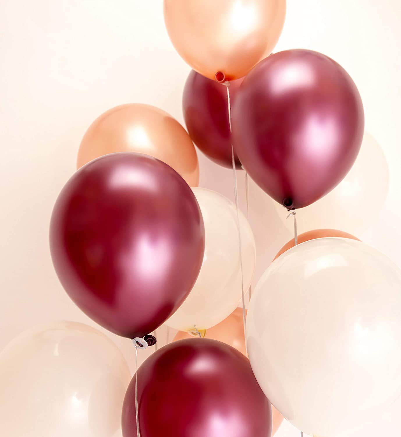 200-Pack 5 Inch Mini Latex Burgundy Balloons - Wine Red Party Balloons for Wedding, Bridal Shower, Birthday, Anniversary Decorations & Women's Parties | Perfect for Indoor & Outdoor Celebrations