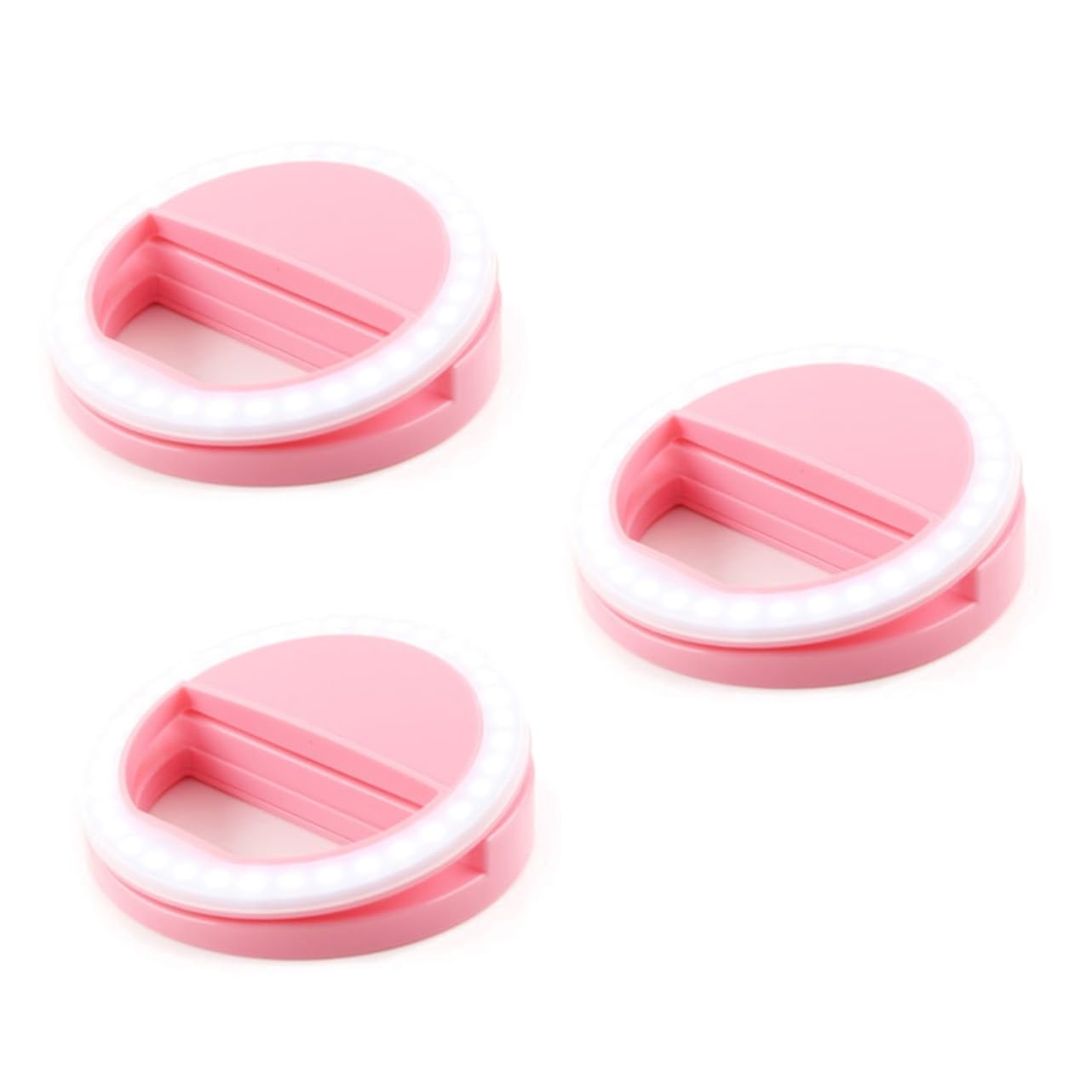 Mikikit 3-Pack Smart LED Selfie Ring Light with Beauty Fill Light for iPhone & Android Phones - Perfect for YouTube, TikTok Videos, Live Streaming & Makeup Photography