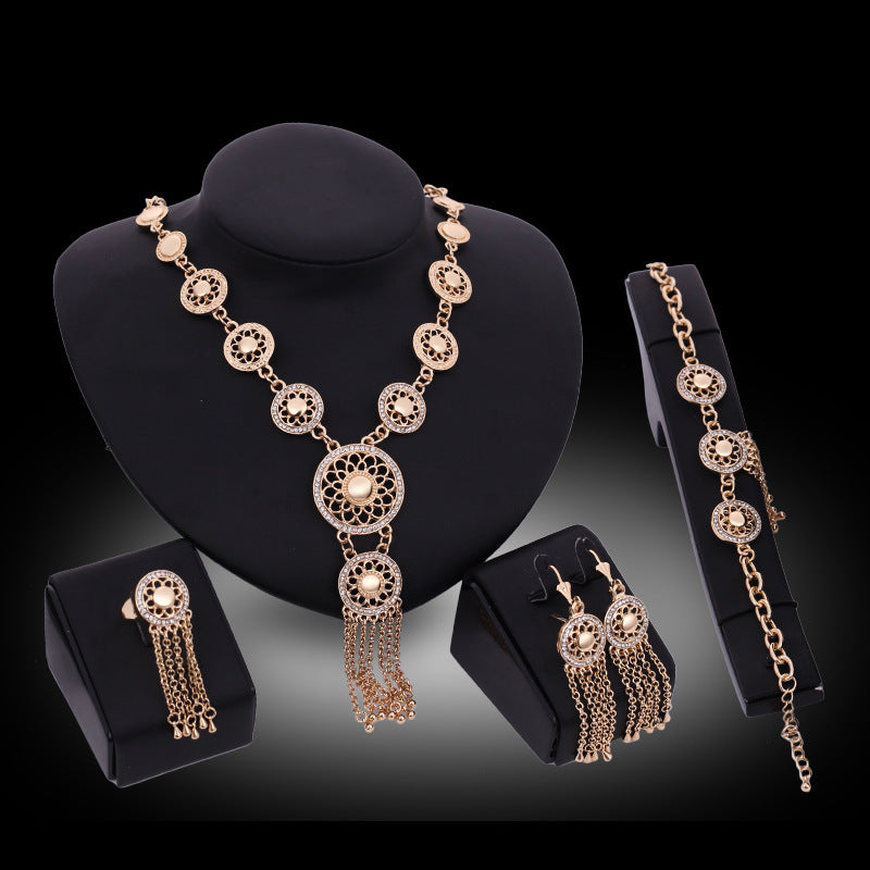 Elegant European & American Style Women's Jewelry Set for Parties - Perfect for Evening Events, Weddings & Special Occasions