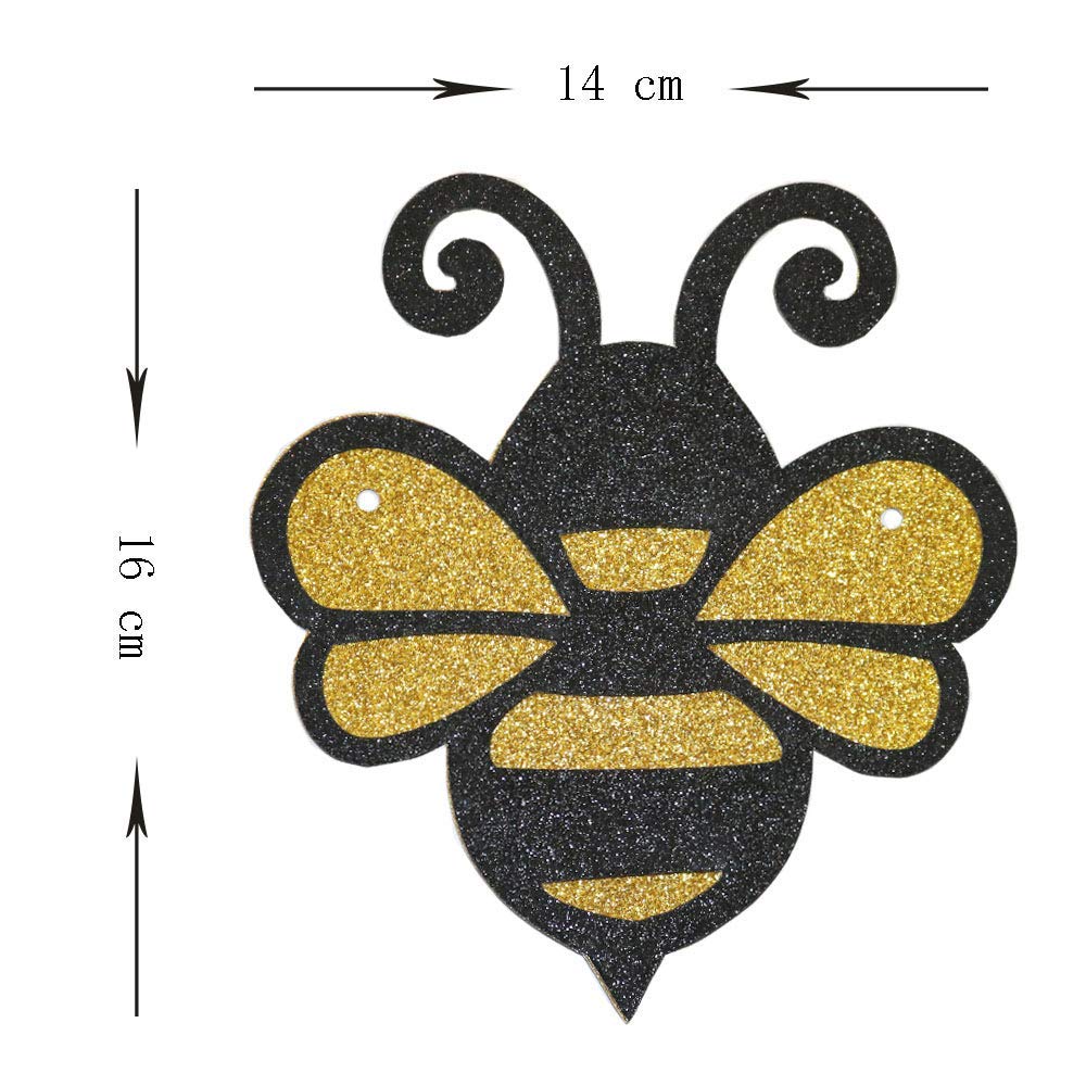 Sweet As Can Bee Banner - Bumble Bee Baby Shower & Gender Reveal Party Decorations (Black) | Perfect for Nursery Wall Decor, Birthday Parties & Spring Themed Events