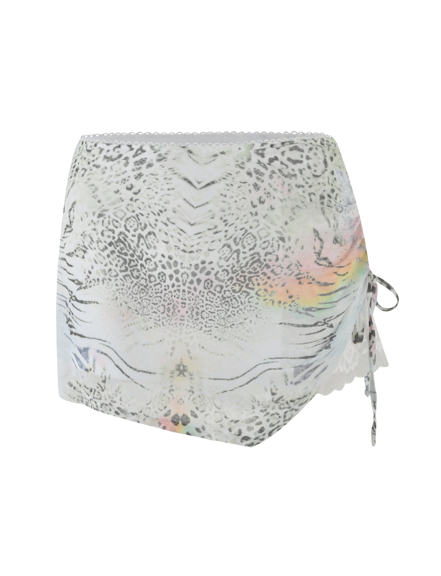 Josephine Mini Skirt - White Animal Print Flowy A-Line Skirt for Women | Perfect for Casual Outings, Parties & Summer Vacations