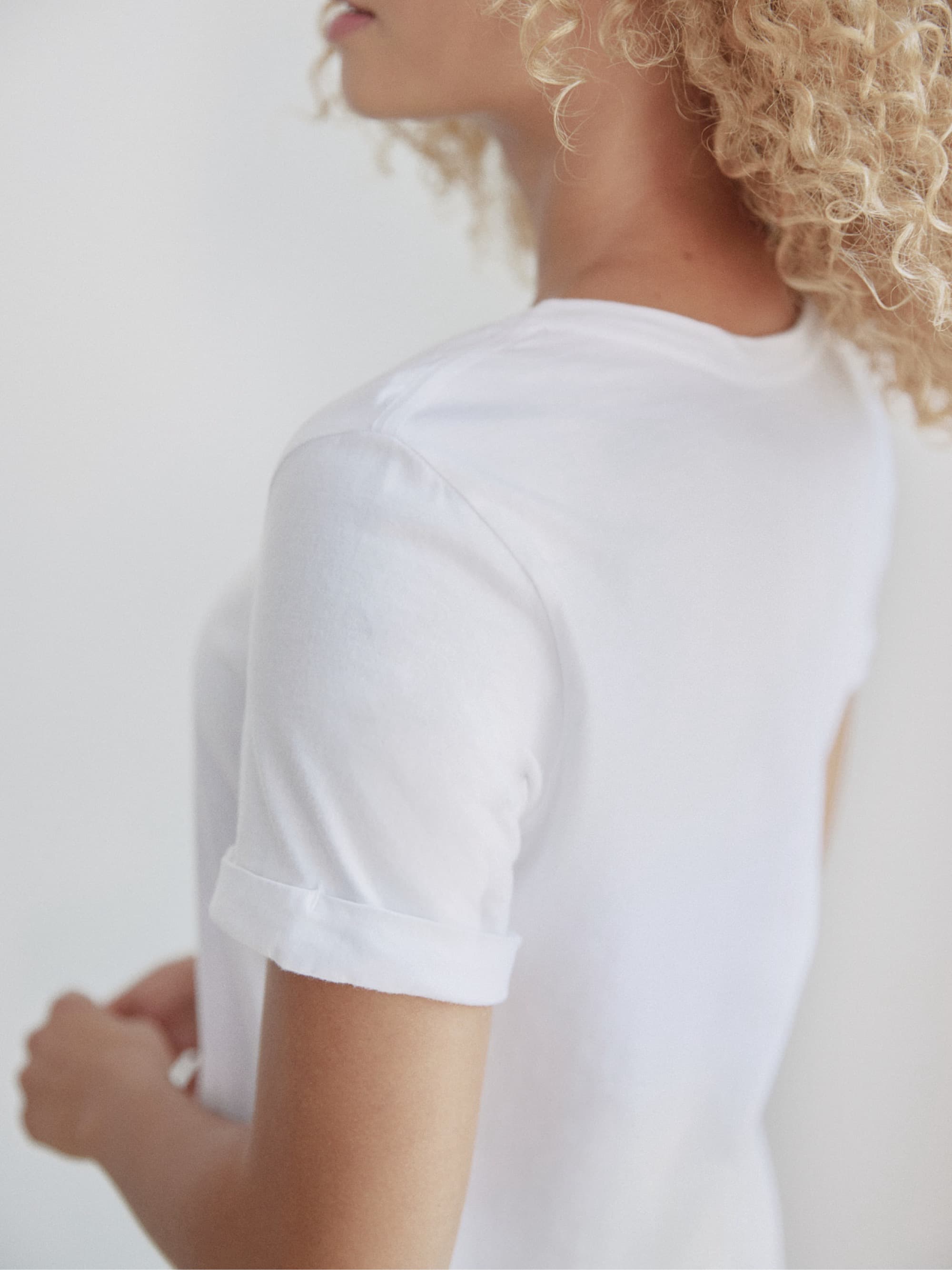 Organic Roll Cuff Tee - Soft Cotton Short Sleeve T-Shirt for Men & Women | Casual Wear, Yoga, Travel & Everyday Comfort