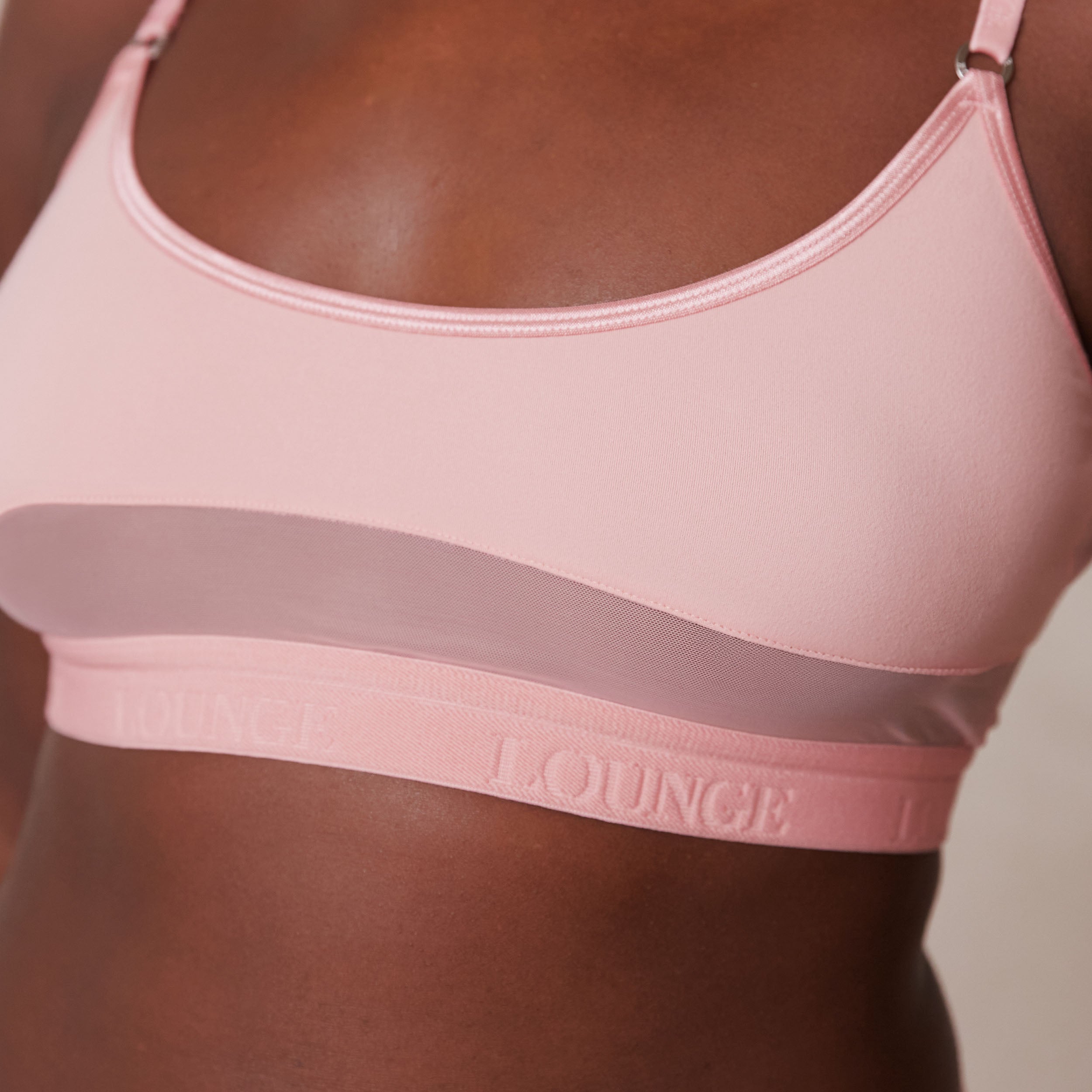 Women's Breathable Mesh Sports Bra Pink - Comfortable Workout Top for Yoga, Running & Gym