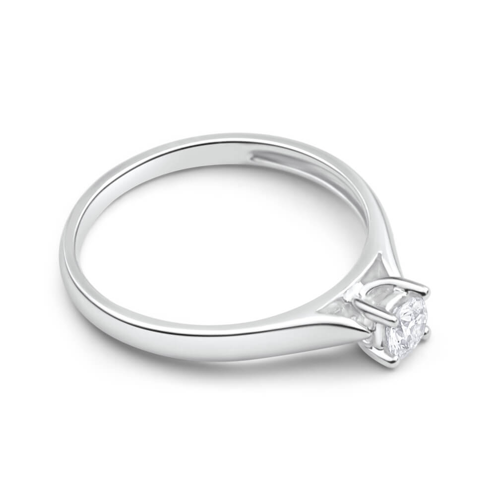18K White Gold Diamond Ring for Women - Elegant Solitaire Engagement & Wedding Band - Perfect for Proposals, Anniversaries & Special Occasions