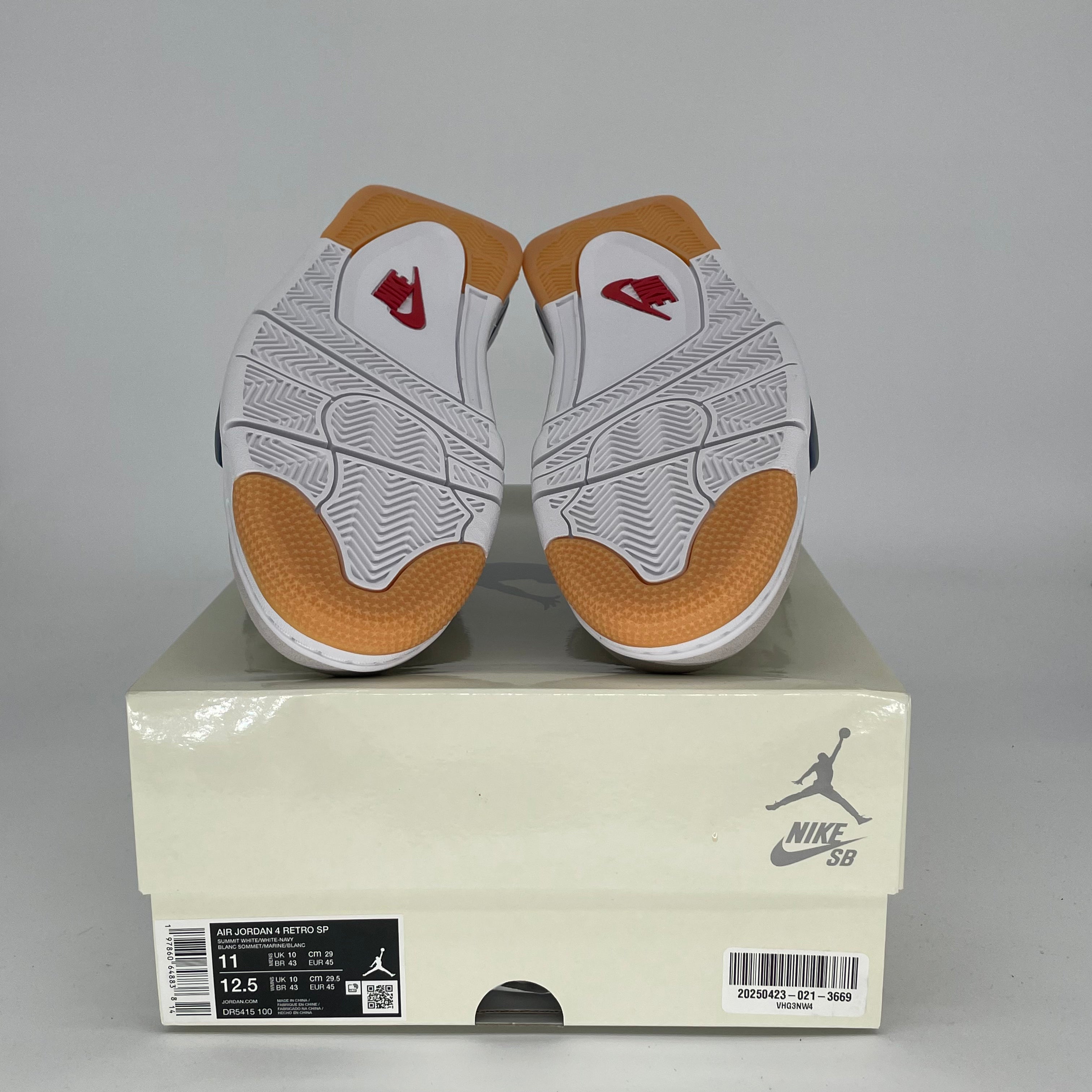 Authentic Air Jordan 4 SB 'Navy' Sneakers - Men's Size 11 (DR5415-100) | Basketball Shoes for Streetwear & Casual Style