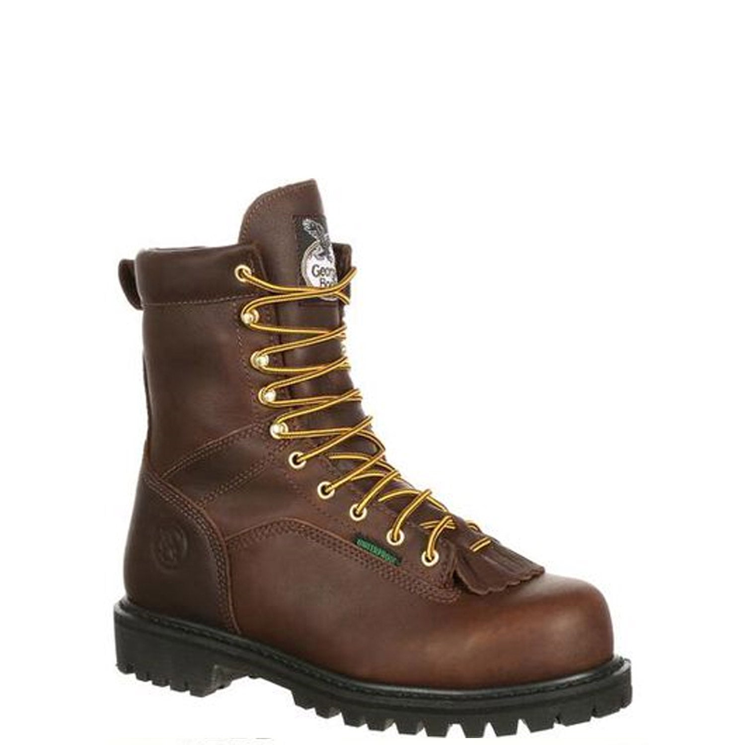 Georgia Boot Men's Waterproof Steel Toe Logger Work Boots - Heavy Duty Lace-Up Construction for Construction, Logging & Outdoor Work