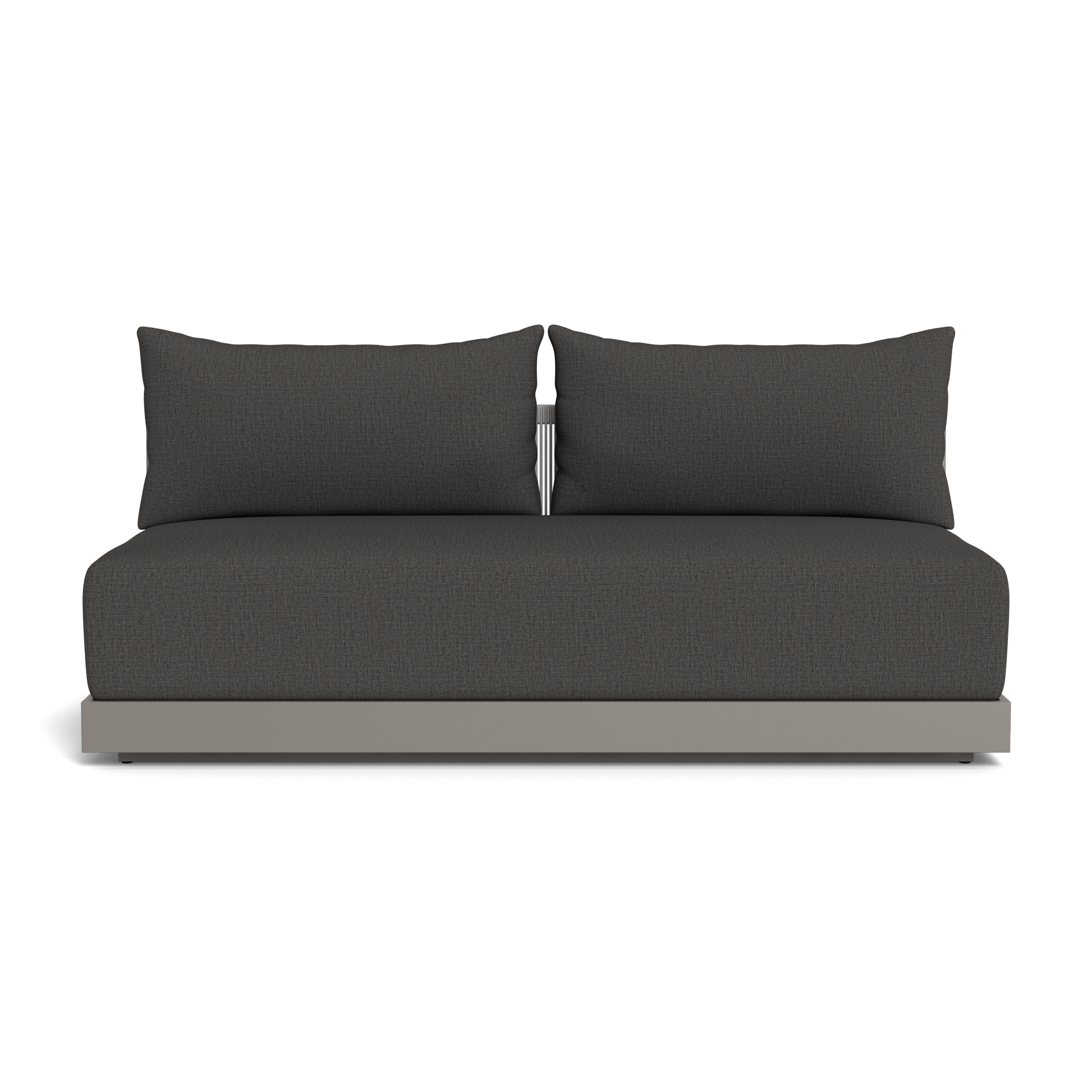 Antigua 2-Seat Armless Sofa - Modern Small Space Loveseat for Living Room, Bedroom, or Office - Comfortable and Stylish Lounge Seating