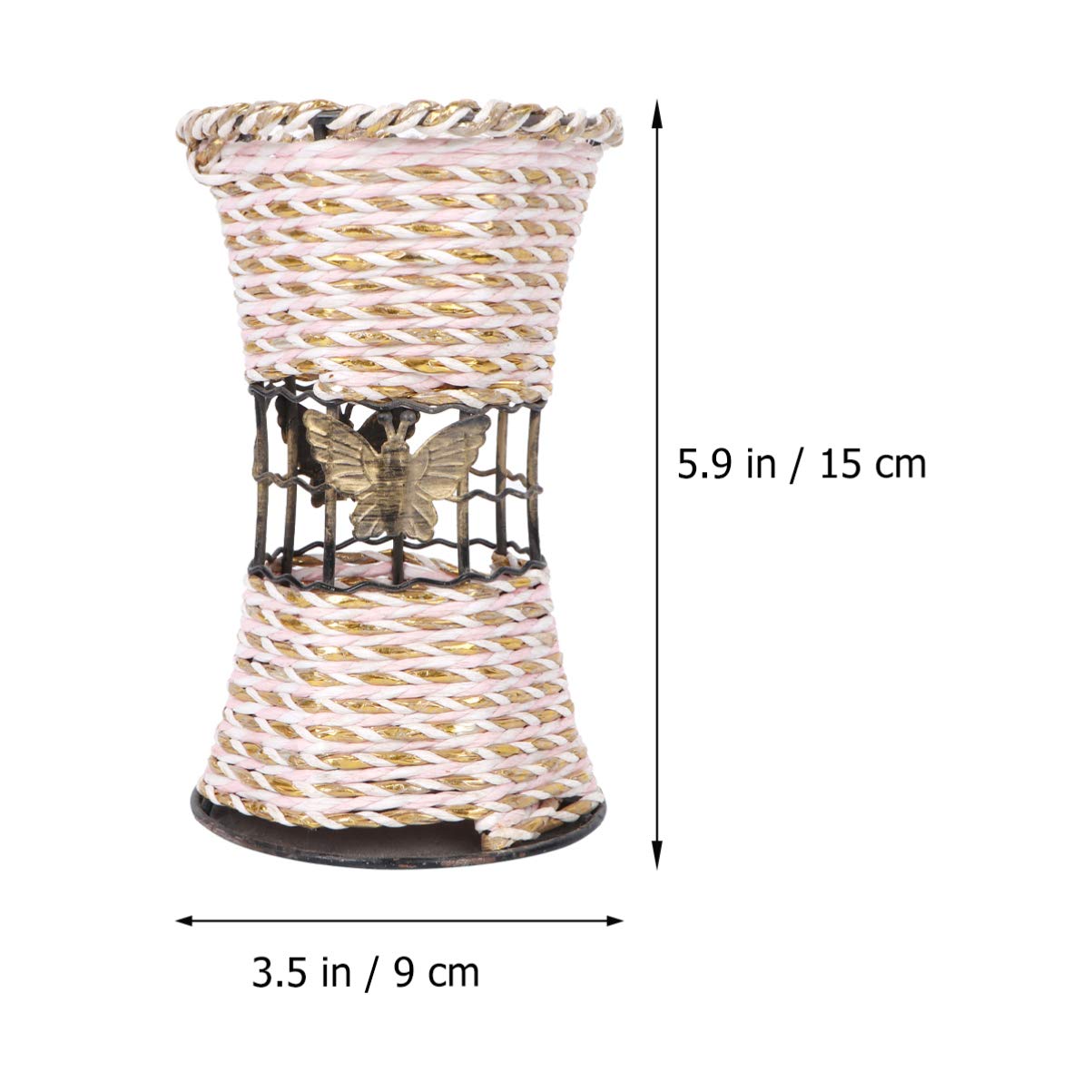 KESYOO 1PC Natural Seagrass Vase - Handwoven Rattan Flower Vase for Table Decor, Wedding Centerpiece, Desktop Plant Basket, Mini Bonsai & Succulent Planter - Perfect for Home, Office, and Boho Wedding Decor