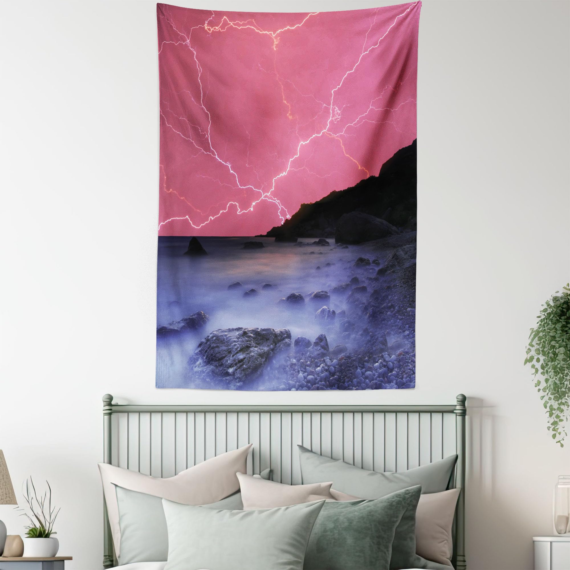 Ambesonne Thunderstorm Tapestry - Vibrant Sky Wall Decor for Bedroom & Living Room