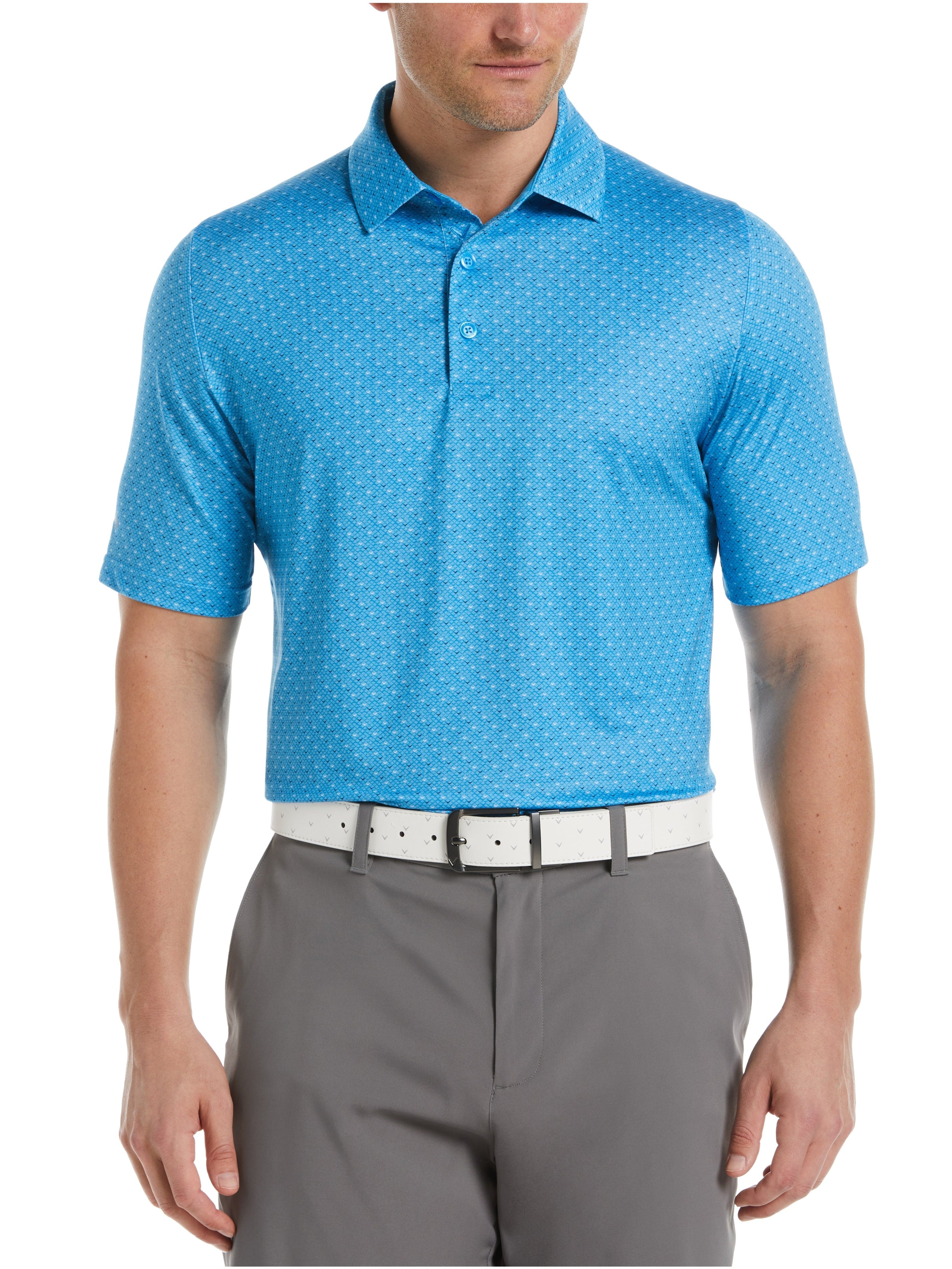 Men's Swing Tech™ Allover Chevron Polo Shirt - Breathable, Moisture-Wicking Golf & Casual Wear for Active Lifestyles