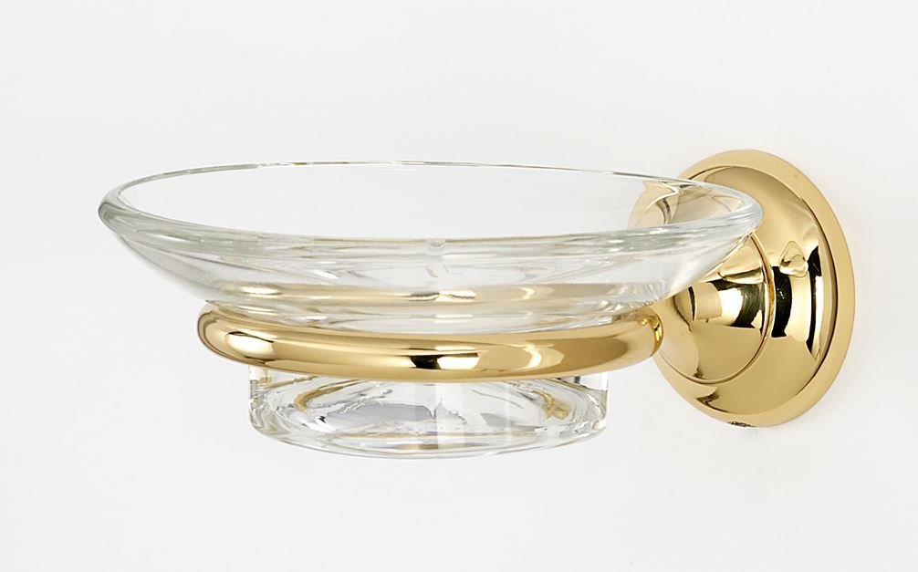 Creations Royale Collection Soap Holder With Dish - A6630PB - Polished Brass Bathroom Accessory for Sink Countertop & Shower Organizer