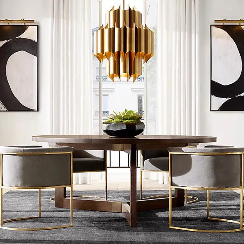 Modern Wave Metal Sheet Pendant Light - Sleek Ceiling Lighting for Dining Room, Kitchen, or Bedroom Decor