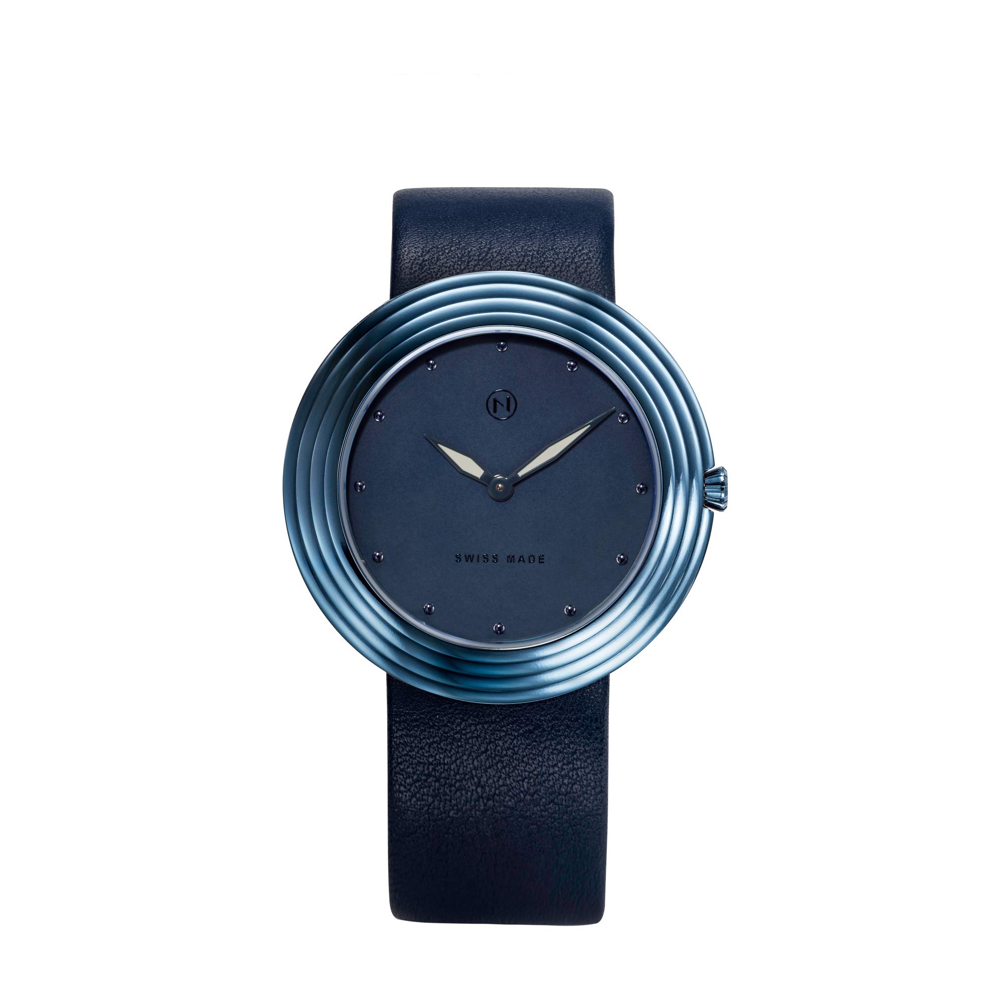 NOVE Streamliner Swiss Made Ultra Slim Watches for Men & Women – Art Deco Design, Water Resistant Quartz Watch with Sapphire Crystal & Super-LumiNova, Genuine Leather Strap (40mm/46mm) – Perfect for Business, Formal Events & Everyday Wear