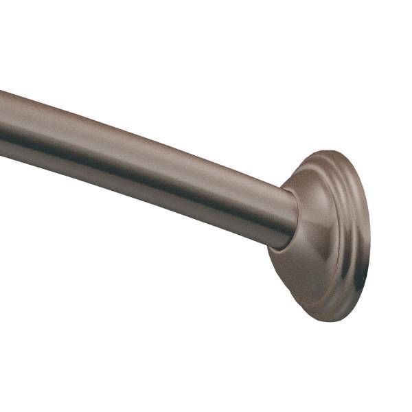 5' Curved Shower Rod in Old World Bronze - CSR2155OWB by Moen - Perfect for Bathroom Upgrades & Space-Saving Shower Solutions
