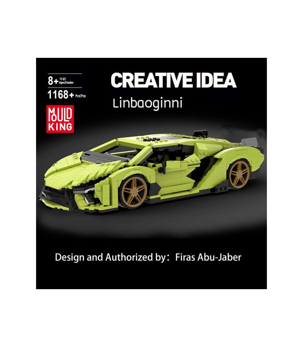 Mould King 10011 Lamborghini Sian Sports Car Building Blocks Set - 3700+ Pieces, Model Kit for Adults & Teens, Collectible Supercar Toy for Display & Play - Perfect for Home Decor, Gift & STEM Learning