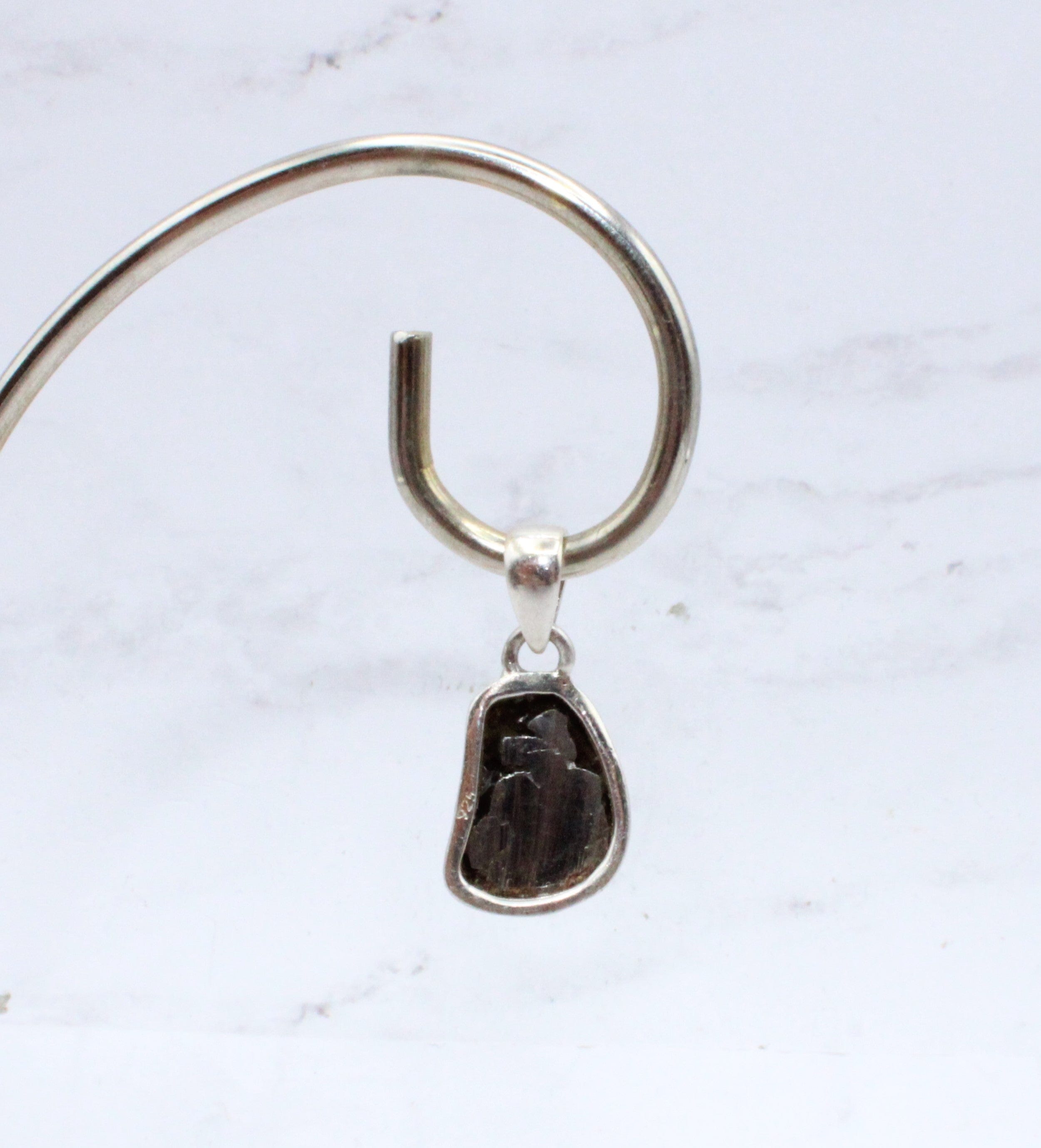Campa Del Cielo Genuine Meteorite Sterling Silver Pendant Necklace - Perfect for Gift Giving, Spiritual Jewelry & Unique Fashion Accessories