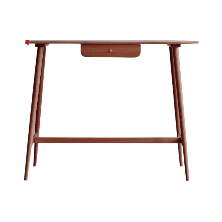 Solid Oak and Cherry Wood Bar Table - Rustic Pub Style Counter Height Table for Kitchen, Dining Room, or Home Bar Decor