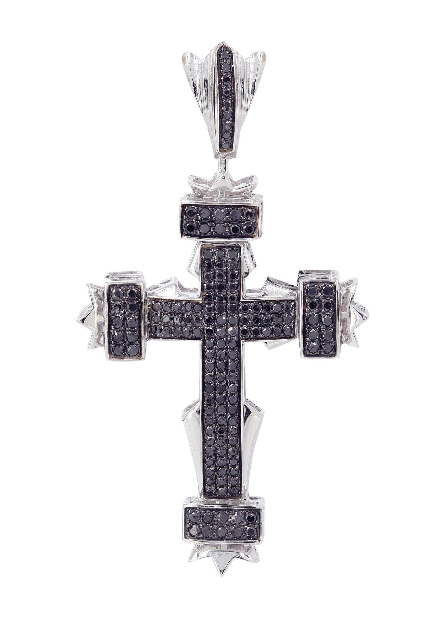 1.01 Carat Diamond Cross Pendant Necklace - 7.58 Grams Solid Gold Religious Jewelry for Women & Men - Perfect for Baptism, First Communion & Wedding Gifts