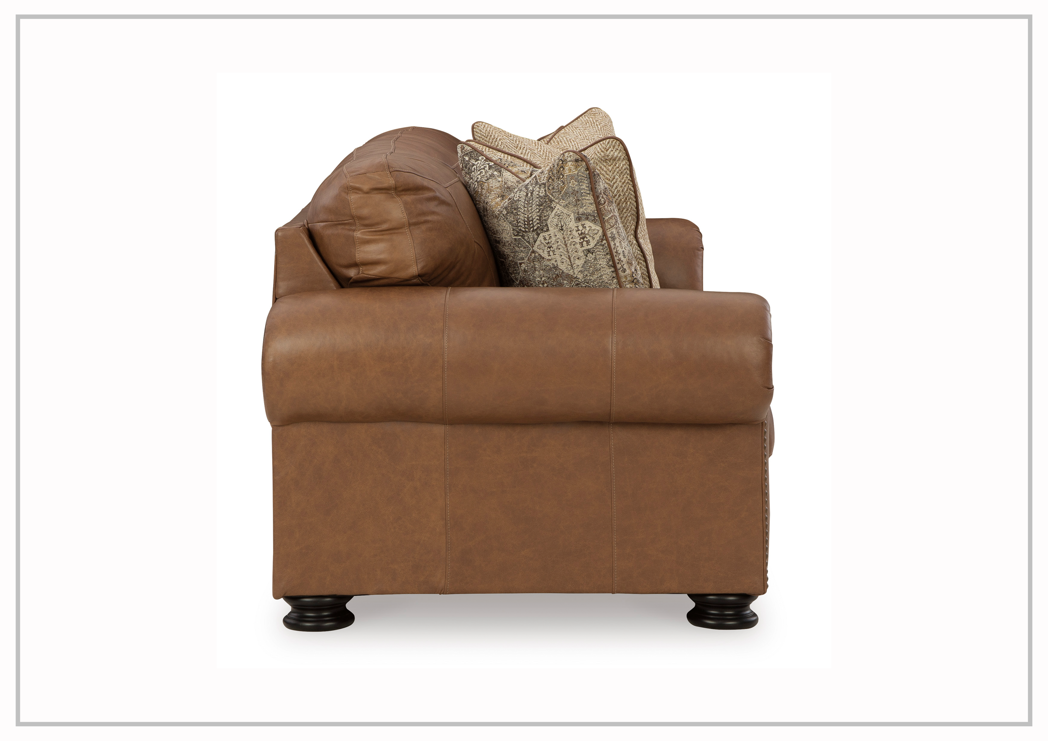 Gio Italia Crescentia Brown Leather 3-Seater Queen Sleeper Sofa Bed - Convertible Comfort for Small Spaces, Guest Rooms & Apartments
