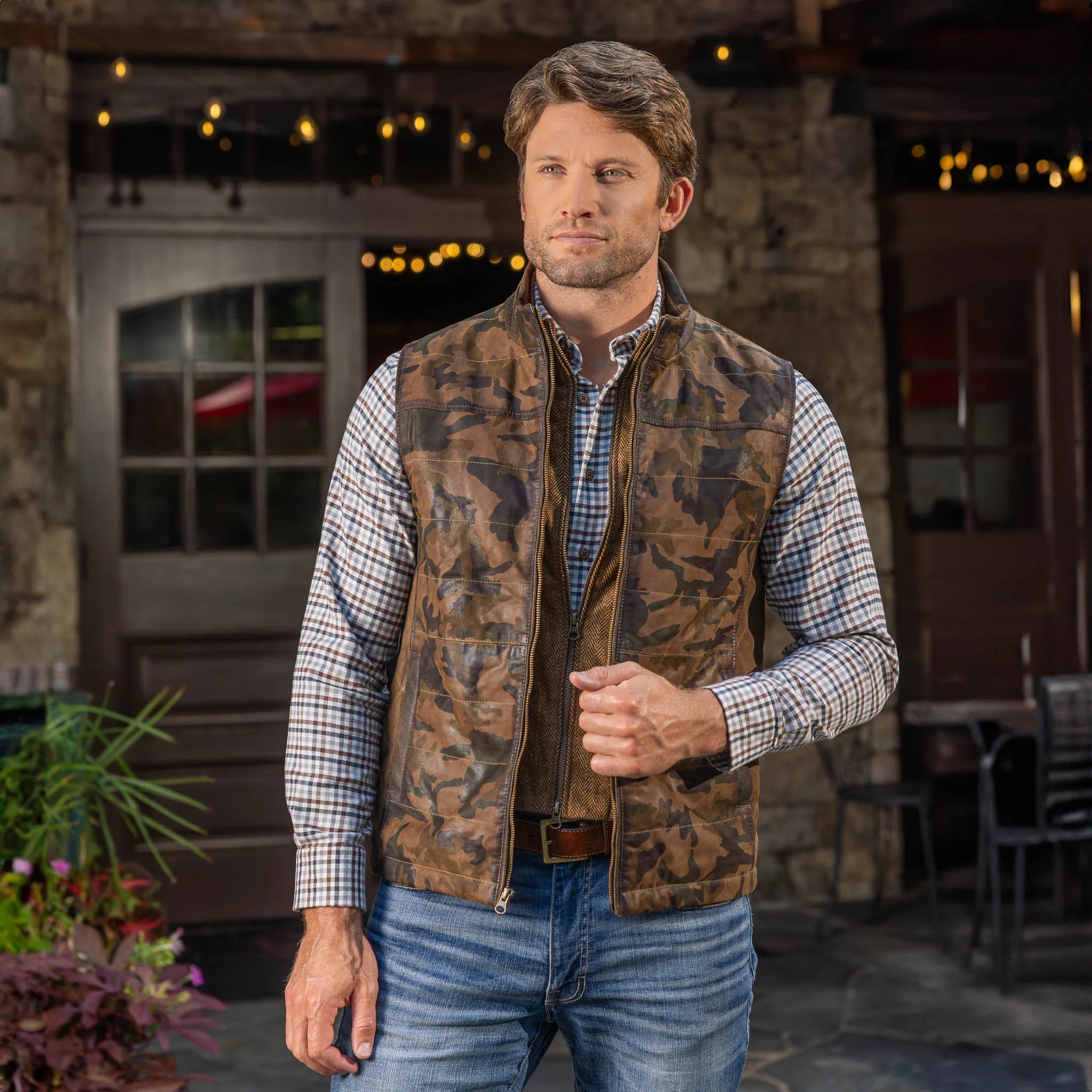 Madison Creek Ranger Genuine Leather Vest for Men - Stylish & Durable Biker Jacket for Motorcycle Riding, Outdoor Adventures & Casual Wear