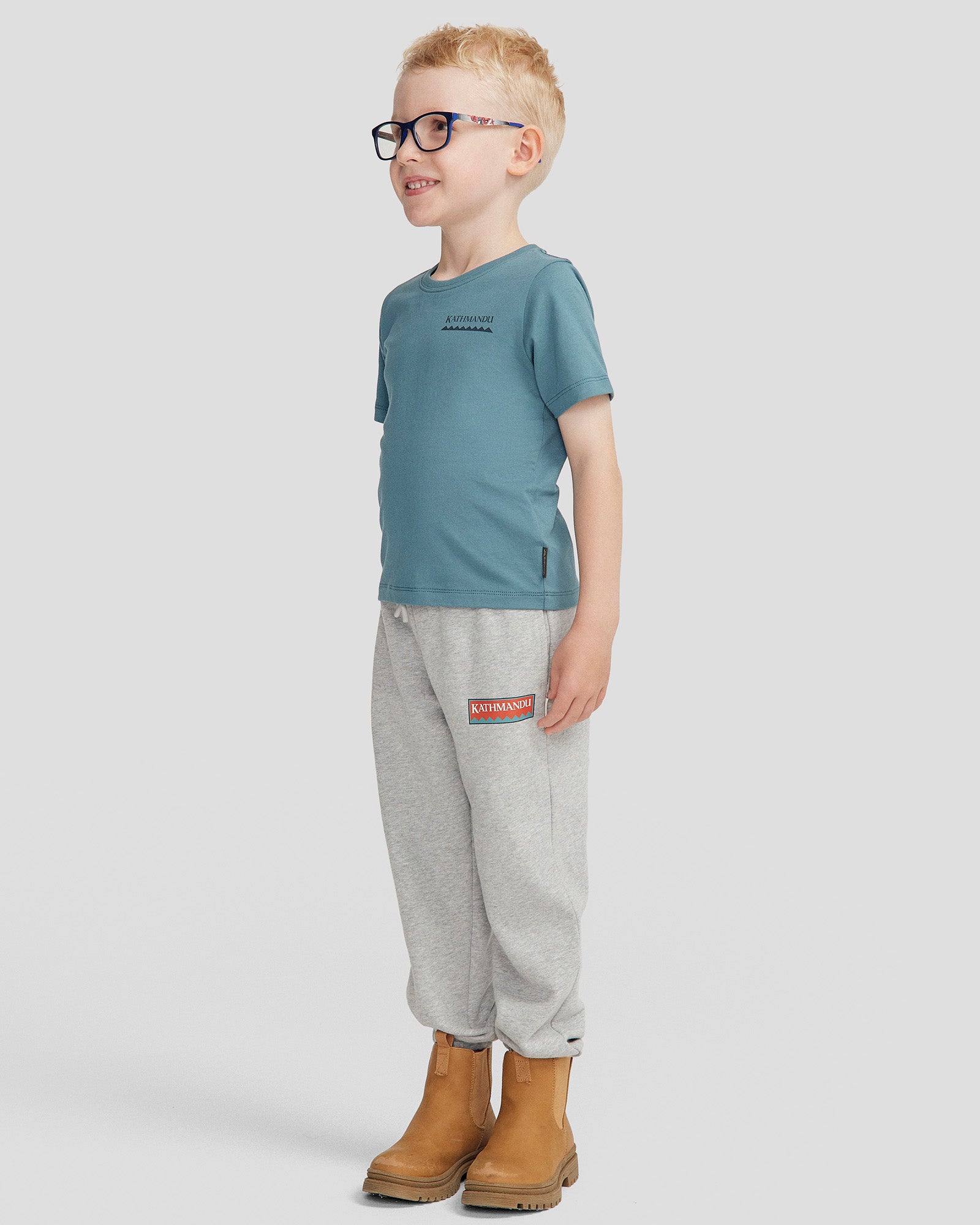 Heritage Organic Cotton Kids T-Shirt - Soft Washed Blue - Perfect for Playdates & Casual Outfits