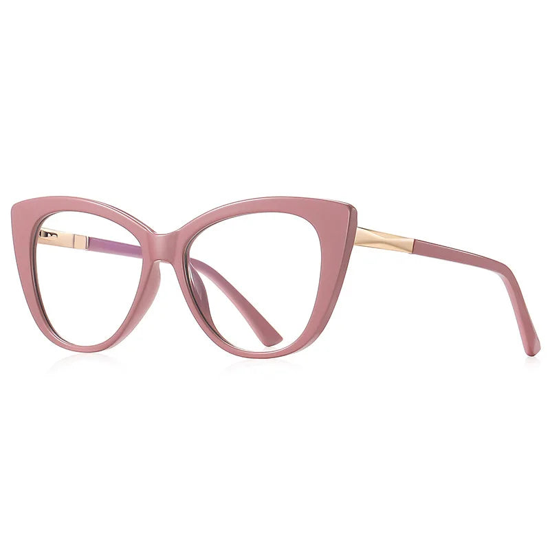 CCspace Women's Full Rim Cat Eye Titanium Reading Glasses TR90 - Lightweight +1.00 to +3.50 Magnification for Reading, Computer Work & Close-Up Tasks - Fashionable Eyewear for Office, Home & Daily Use
