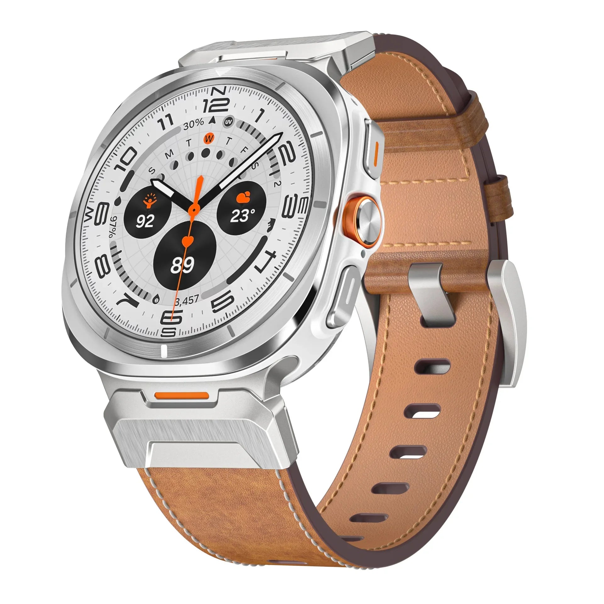 Premium Genuine Leather Band for Samsung Galaxy Watch Ultra - Stylish & Durable Replacement Strap for Work, Gym & Everyday Wear