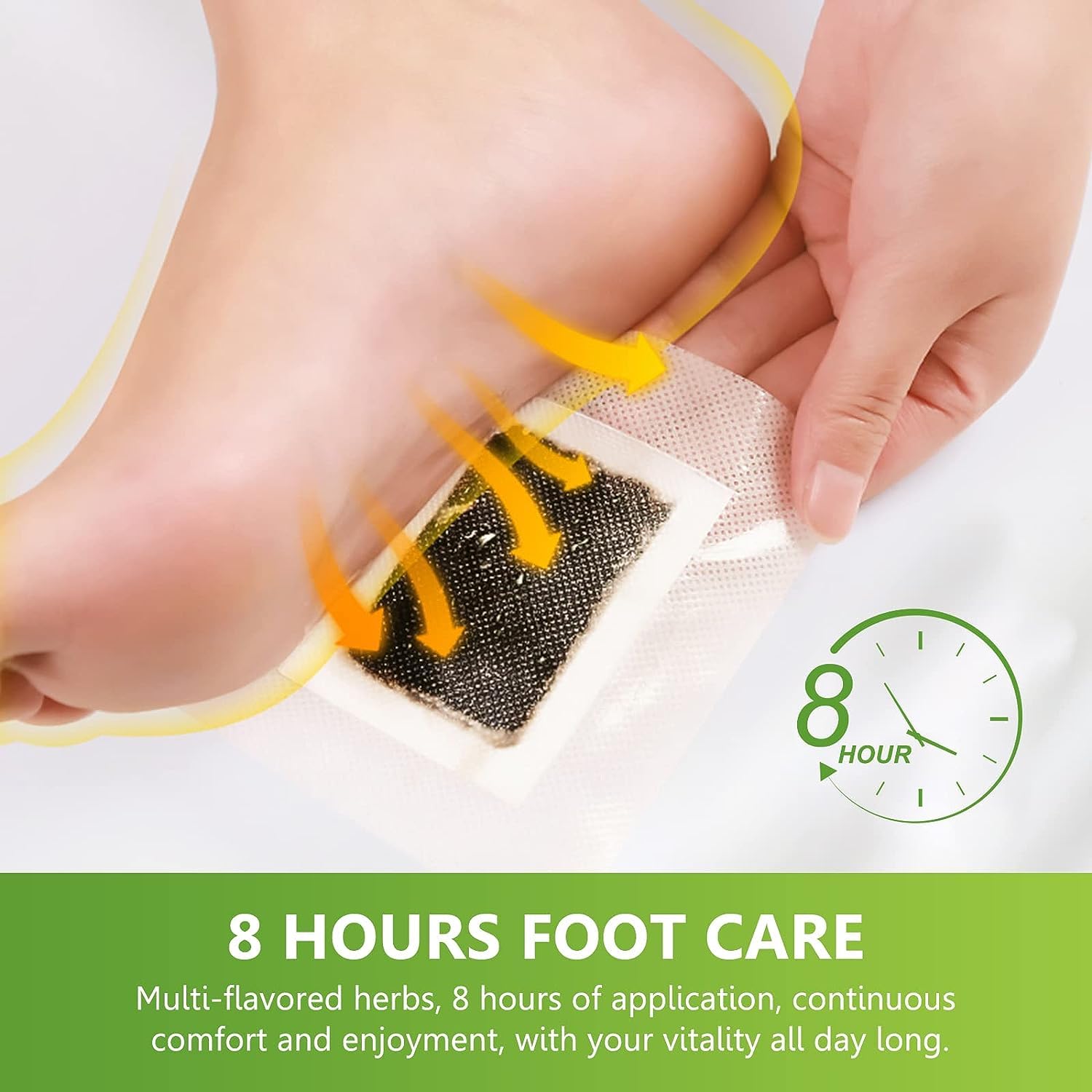 QERINKLE Deep Cleansing Foot Patch - 30 Pack Natural Bamboo Vinegar & Ginger Powder Foot Pads for Relaxation, Pain Relief & Detox | Adhesive Foot Care Sheets for Spa, Home Use & Travel