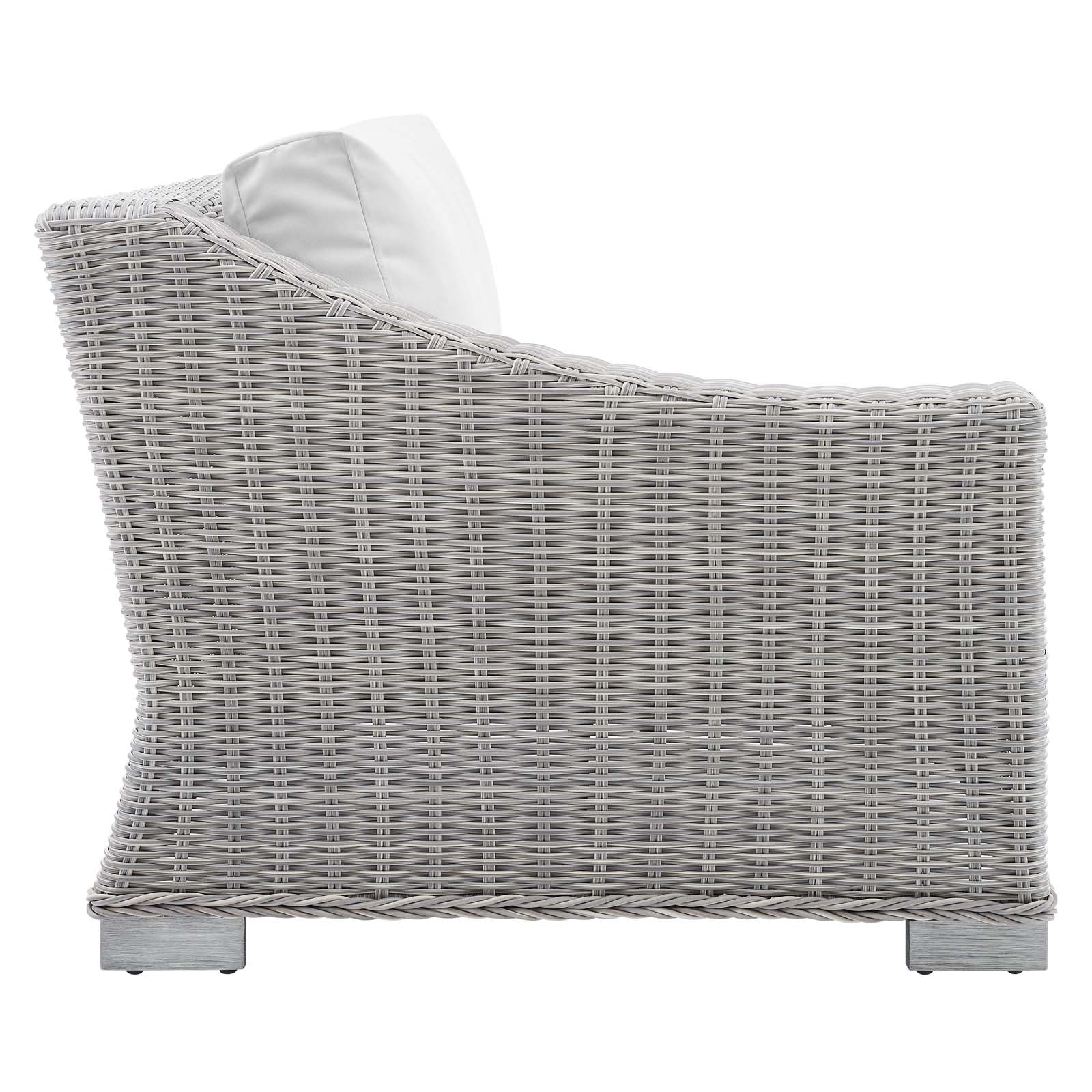 Conway Sunbrella® Outdoor Patio Wicker Rattan 6-Piece Furniture Set - Durable All-Weather Rattan Sofa Set for Garden, Poolside & Backyard Relaxation