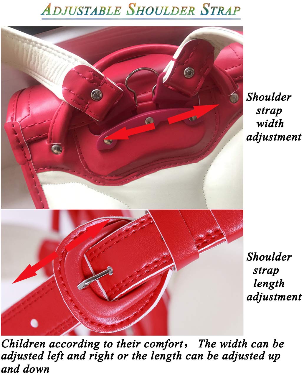 Japanese Randoseru Ransel Student Backpack - Lightweight PU Leather School Bag for Kids, Rose Red - Perfect Gift for Elementary Students, Daily Use & Travel
