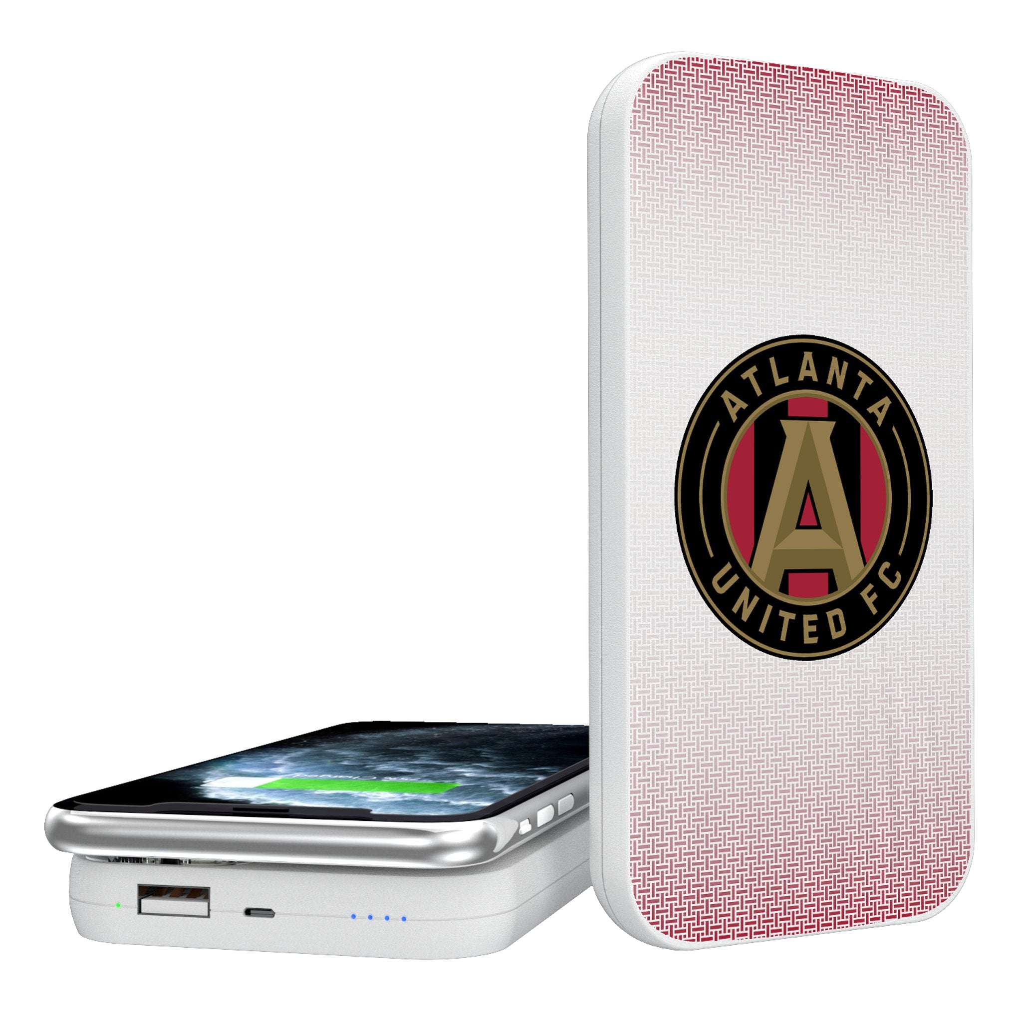 Atlanta United FC 5000mAh Portable Wireless Charger - Fast Qi Charging Power Bank for iPhone, Samsung, AirPods | Perfect for Travel, Office & Home Use