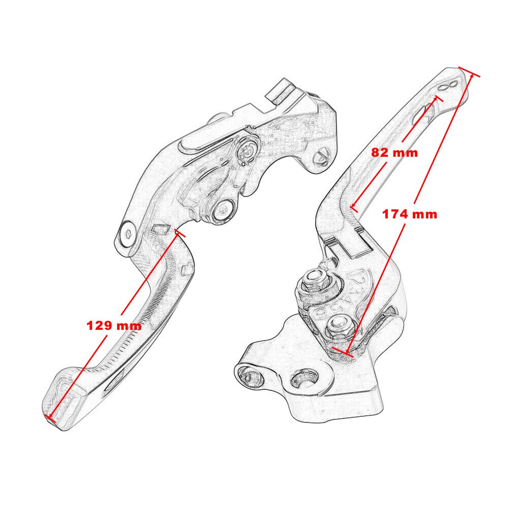 Yamaha YZF R3 2015-2018 & MT03 2015-2018 3D Aluminum Motorcycle Brake Clutch Handle Lever (Silver) - High-Performance Upgrade for Smooth Riding and Enhanced Control