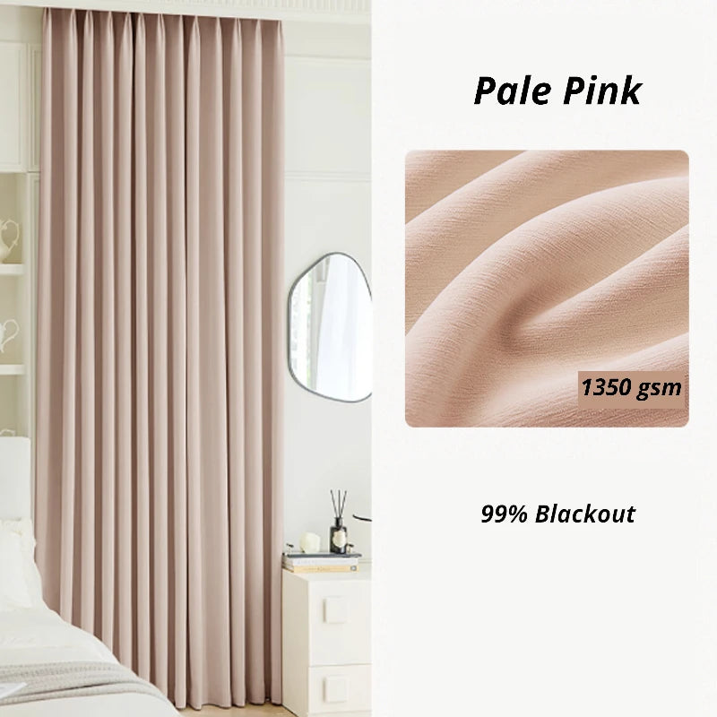 Gianna 5-Pass Chenille Blackout Curtains for Bedroom & Living Room - Thermal Insulated Noise Reducing Custom Window Drapes for Home Decor