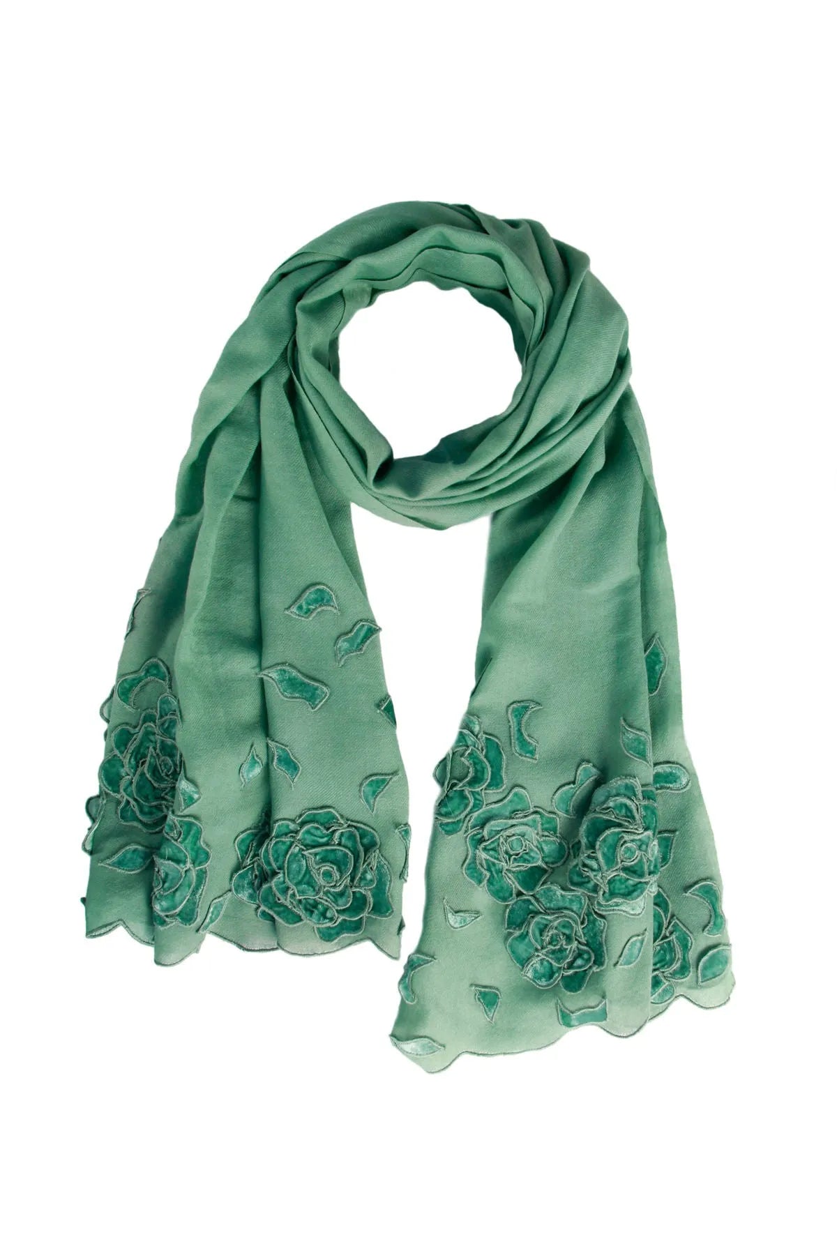 Luxury Wool Velvet Flower Scarf - Soft Winter Fashion Accessory for Women - Perfect for Holiday Gifts, Parties & Cold Weather Outfits